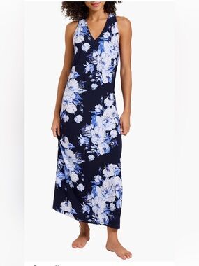 NWT Tommy Bahama Carmela Floral Gardens Sleeveless Maxi Dress. Size M